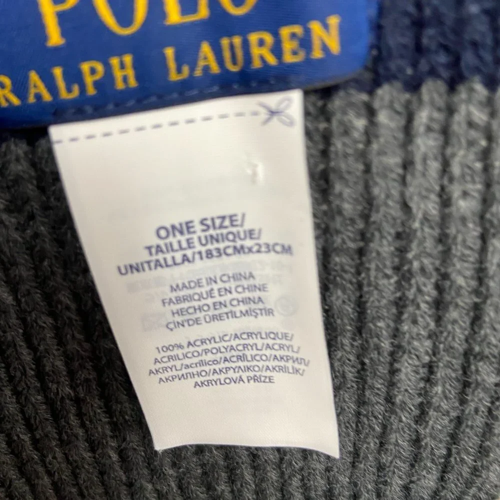 POLO Ralph Lauren Knit Two Tone  Long  Winter Scarf